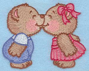 Picture of Bears Kissing Machine Embroidery Design