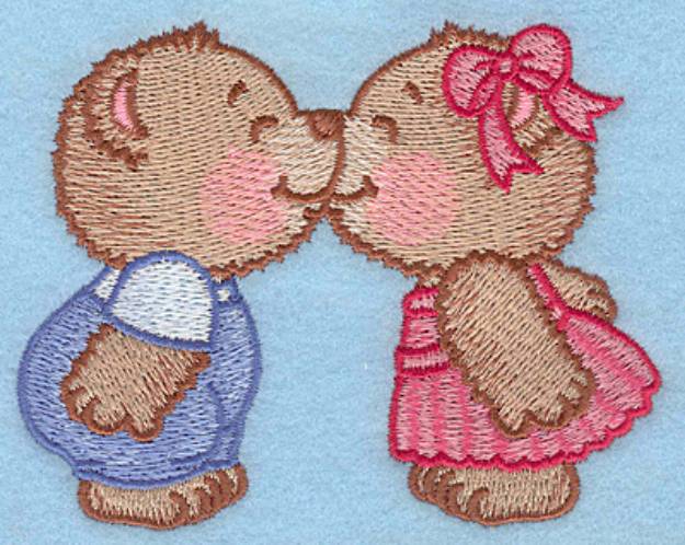 Picture of Bears Kissing Machine Embroidery Design