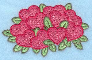 Picture of Heart Bouquet Machine Embroidery Design