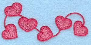 Picture of String of Hearts Machine Embroidery Design