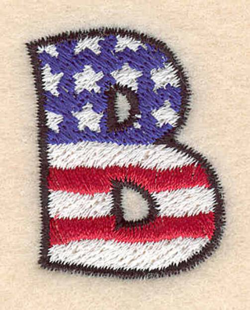 Picture of American Letter B Machine Embroidery Design