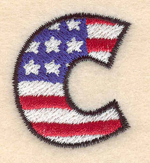 Picture of American Letter C Machine Embroidery Design