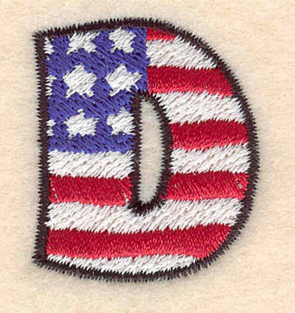 Picture of Amreican Letter D Machine Embroidery Design
