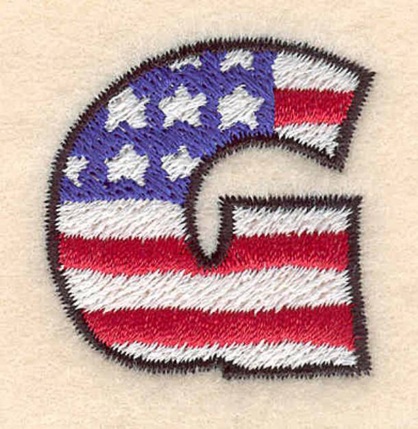 Picture of American Letter G Machine Embroidery Design