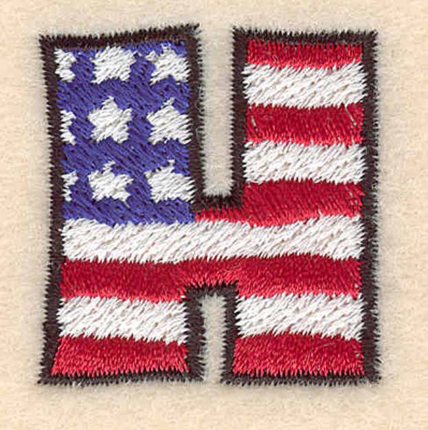 Picture of American Letter H Machine Embroidery Design