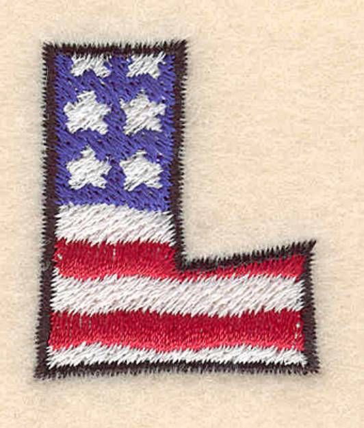 Picture of American Letter L Machine Embroidery Design