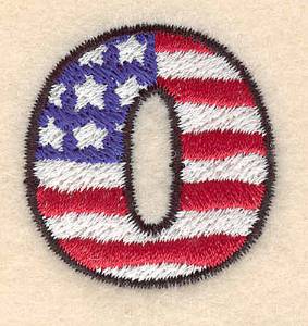 Picture of American Letter O Machine Embroidery Design