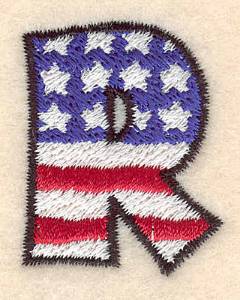 Picture of American Letter R Machine Embroidery Design