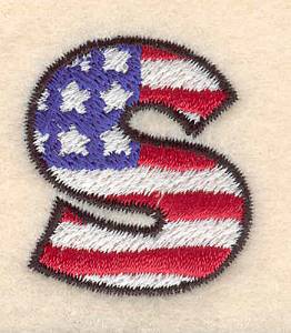 Picture of American Letter S Machine Embroidery Design