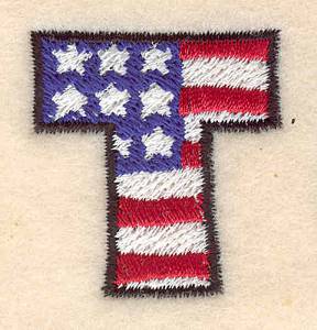 Picture of American Letter T Machine Embroidery Design