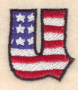 Picture of American Letter U Machine Embroidery Design