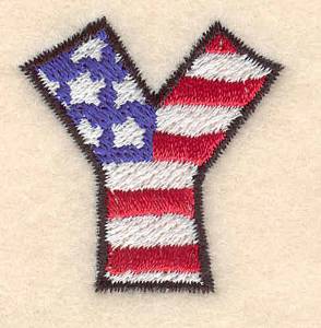 Picture of American Letter Y Machine Embroidery Design