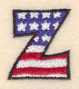 Picture of American Letter Z Machine Embroidery Design