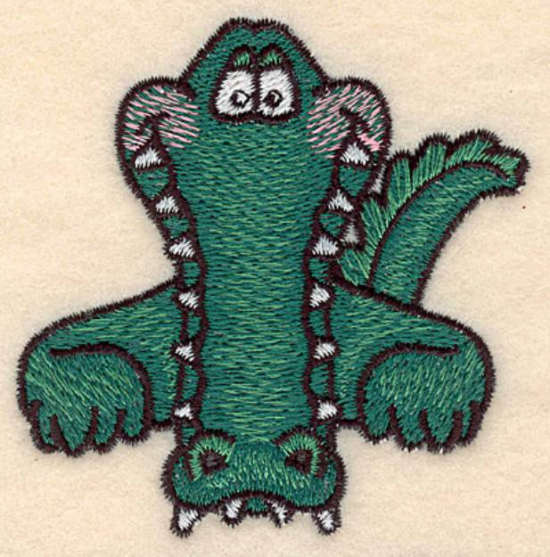 Picture of Alligator Front View Machine Embroidery Design