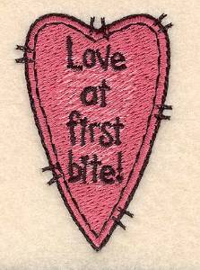 Picture of Love at First Bite! Machine Embroidery Design