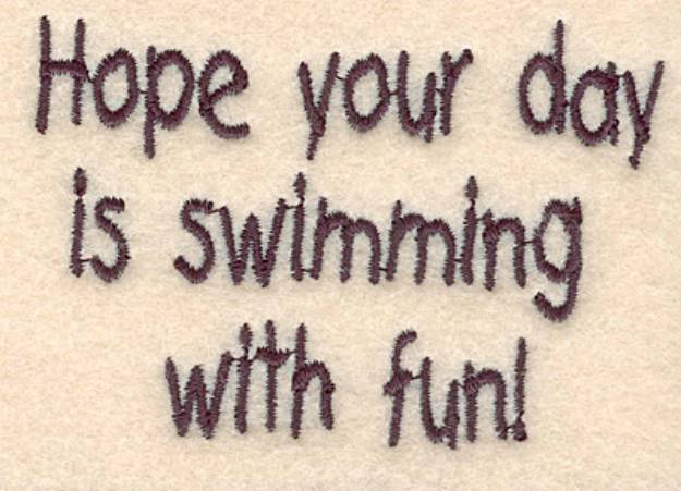 Picture of Swimming with Fun Machine Embroidery Design