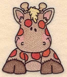 Picture of Giraffe Front View Machine Embroidery Design
