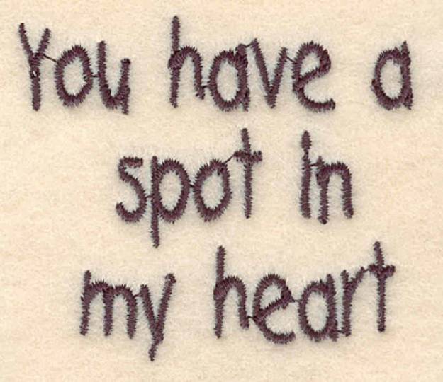Picture of Spot In My Heart Machine Embroidery Design