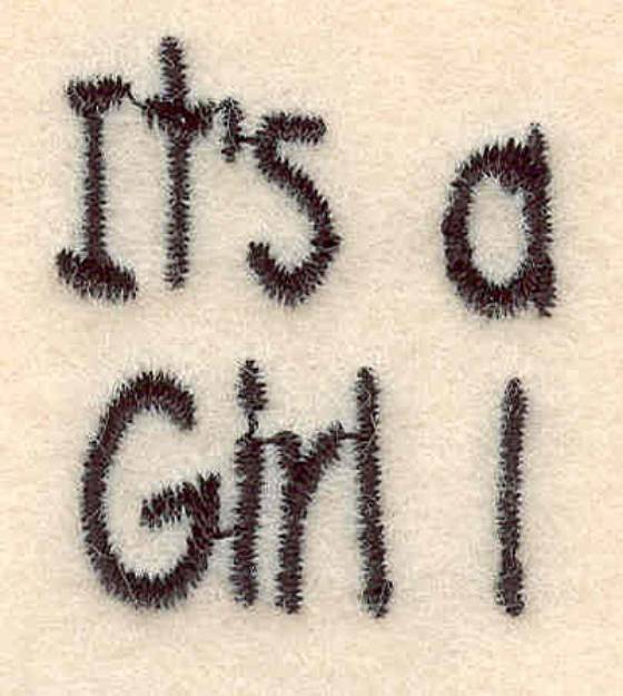 Picture of Its a Girl Machine Embroidery Design