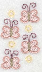 Picture of Four Butterflies Machine Embroidery Design
