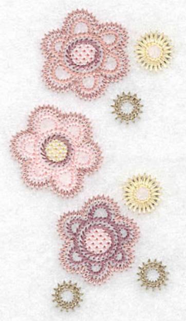 Picture of Flower Trio Machine Embroidery Design
