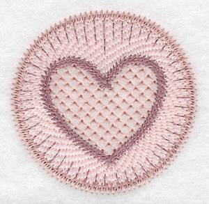 Picture of Heart Motif Machine Embroidery Design