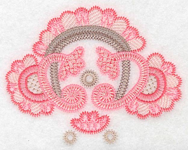 Picture of Floral Fan Design Machine Embroidery Design