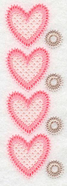 Picture of Vertical Heart Border Machine Embroidery Design