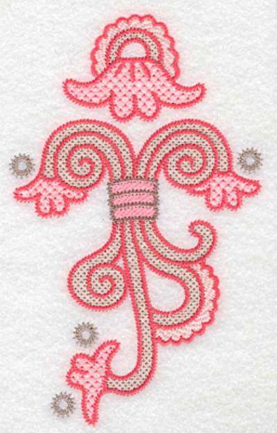 Picture of Scalloped Flower Swirls Machine Embroidery Design