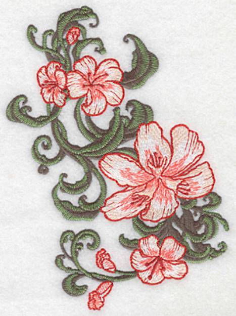 Picture of Lily Cluster Machine Embroidery Design