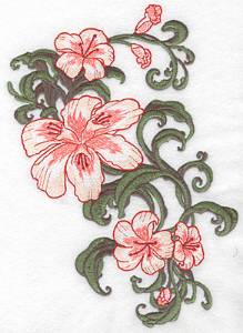 Picture of Lily Cluster Machine Embroidery Design