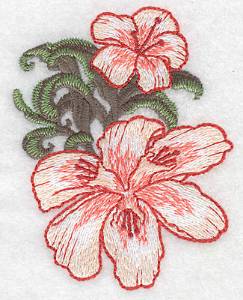 Picture of Realistic Lily Duo Machine Embroidery Design