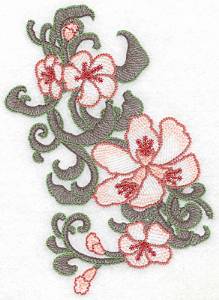 Picture of Artistic Lily Cluster Machine Embroidery Design