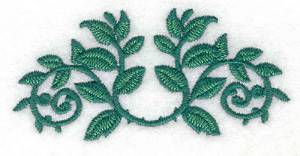 Picture of Curved Rose Leaves Machine Embroidery Design