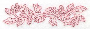Picture of Redwork Straight Leaves Machine Embroidery Design