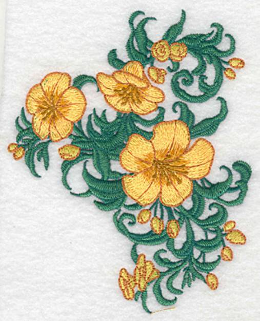 Picture of Vertical Trumpet Cluster Machine Embroidery Design
