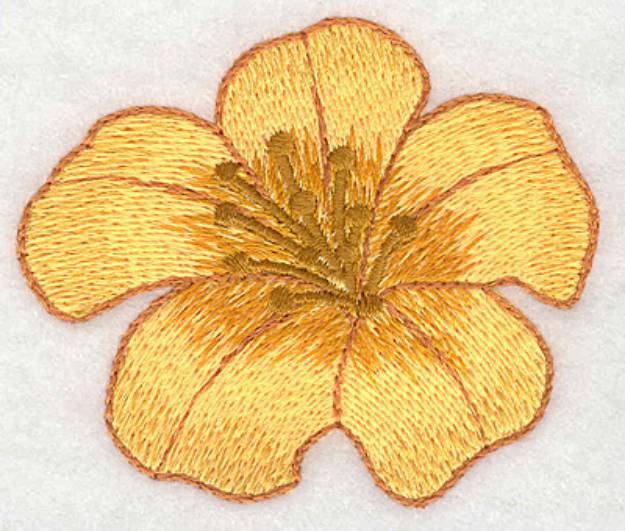 Picture of Realistic Trumpet Blooming Machine Embroidery Design