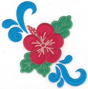 Picture of Orchid Triple Applique Machine Embroidery Design