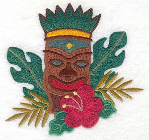 Picture of Tiki Head Machine Embroidery Design