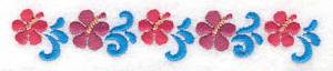 Picture of Orchid Border Machine Embroidery Design