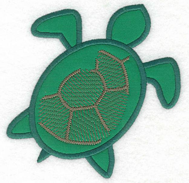 Picture of Sea Turtle Applique Machine Embroidery Design