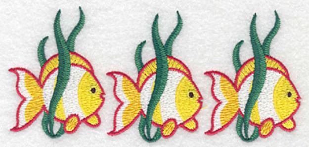 Picture of Tropical Fish Trio Machine Embroidery Design