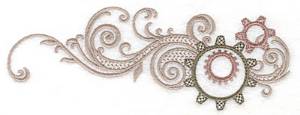 Picture of Cogs and Swirl Machine Embroidery Design