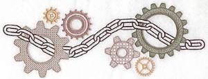 Picture of Chain and Cogs Machine Embroidery Design