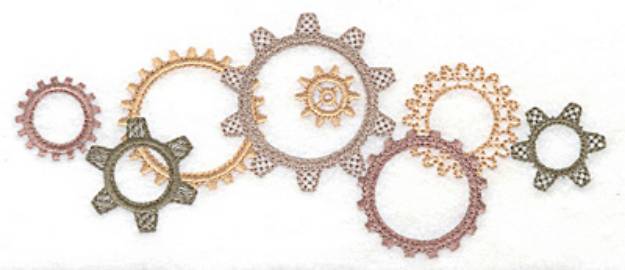 Picture of Gears Machine Embroidery Design