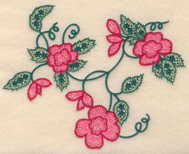Picture of Floral Trio Machine Embroidery Design