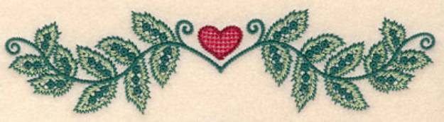 Picture of Vine with Heart Machine Embroidery Design