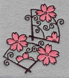 Picture of Floral Fans Machine Embroidery Design