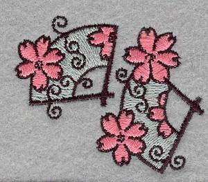 Picture of Floral Fans Machine Embroidery Design