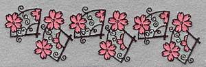 Picture of Floral Fan Border Machine Embroidery Design